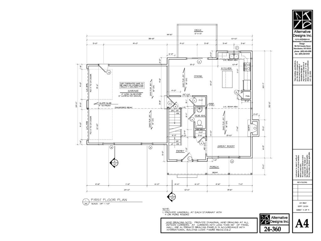 Floor Plan for the first floor